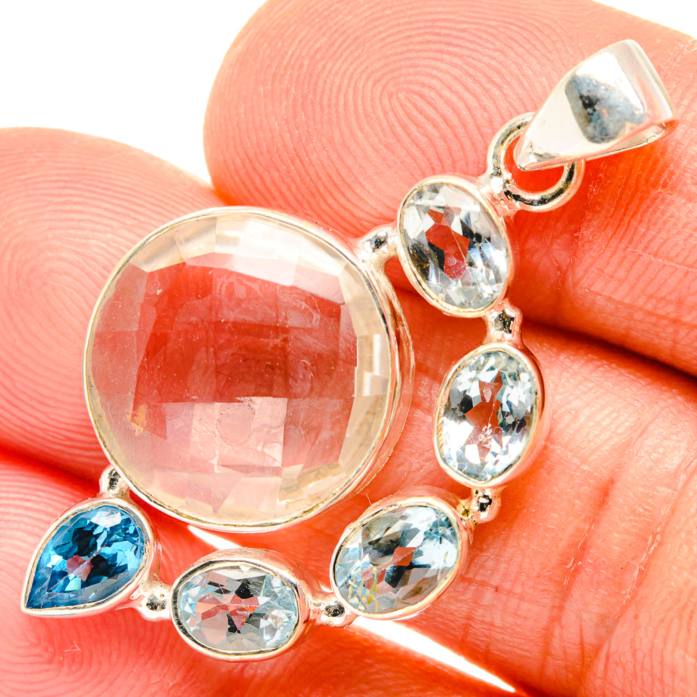 White Quartz Pendants handcrafted by Ana Silver Co - PD27205
