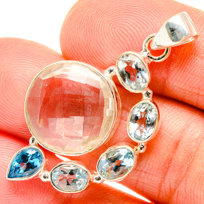 White Quartz Pendants handcrafted by Ana Silver Co - PD27205