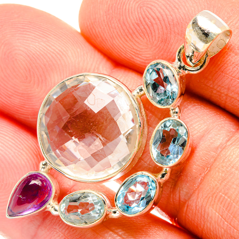 White Quartz Pendants handcrafted by Ana Silver Co - PD27206