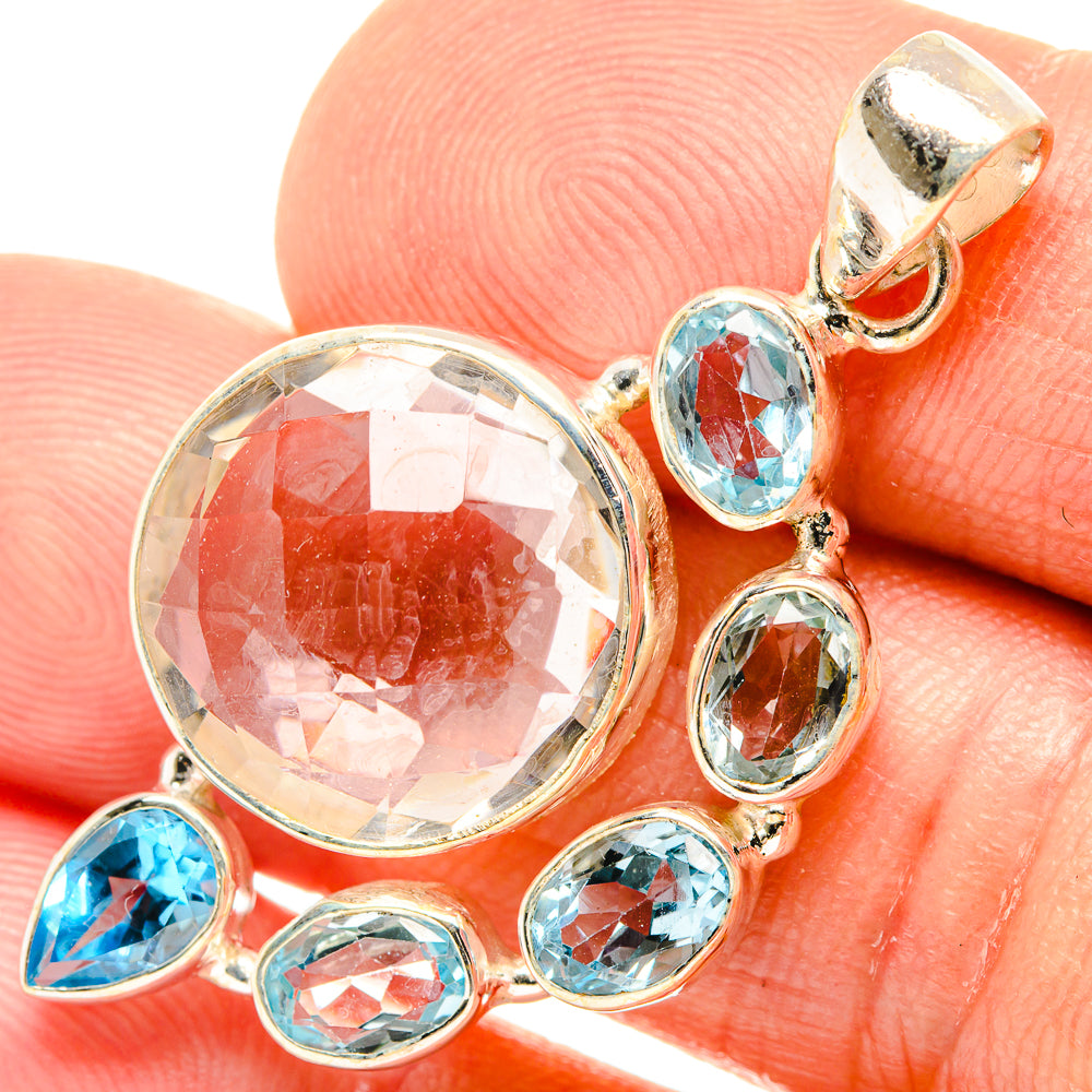 White Quartz Pendants handcrafted by Ana Silver Co - PD27207