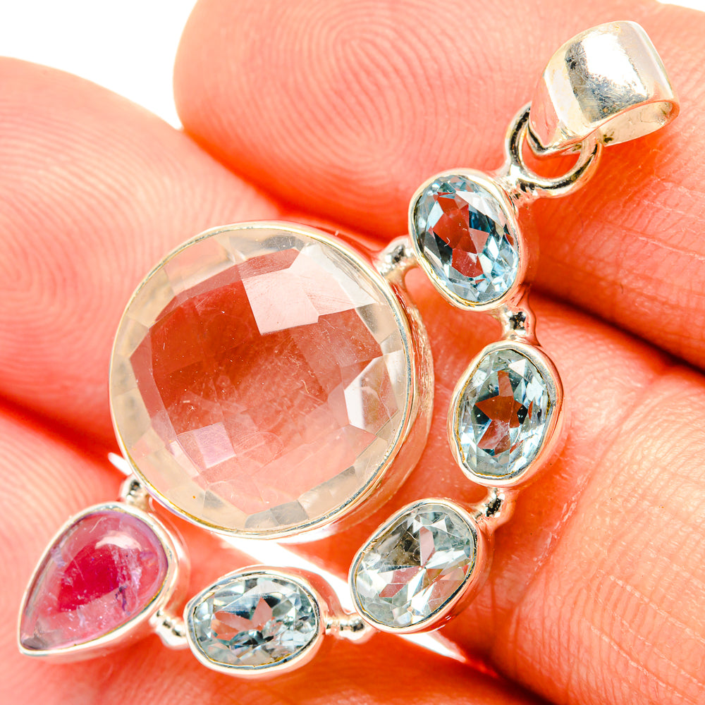 White Quartz Pendants handcrafted by Ana Silver Co - PD27209