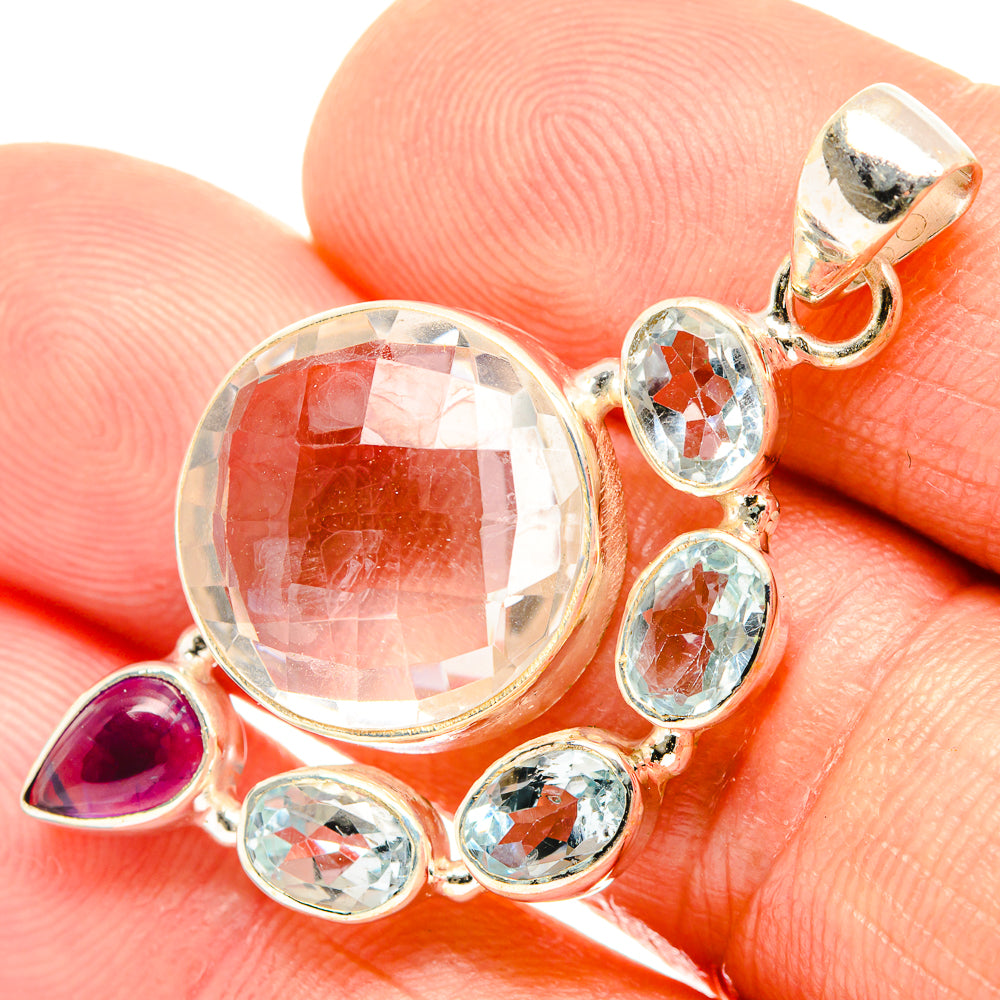 White Quartz Pendants handcrafted by Ana Silver Co - PD27210
