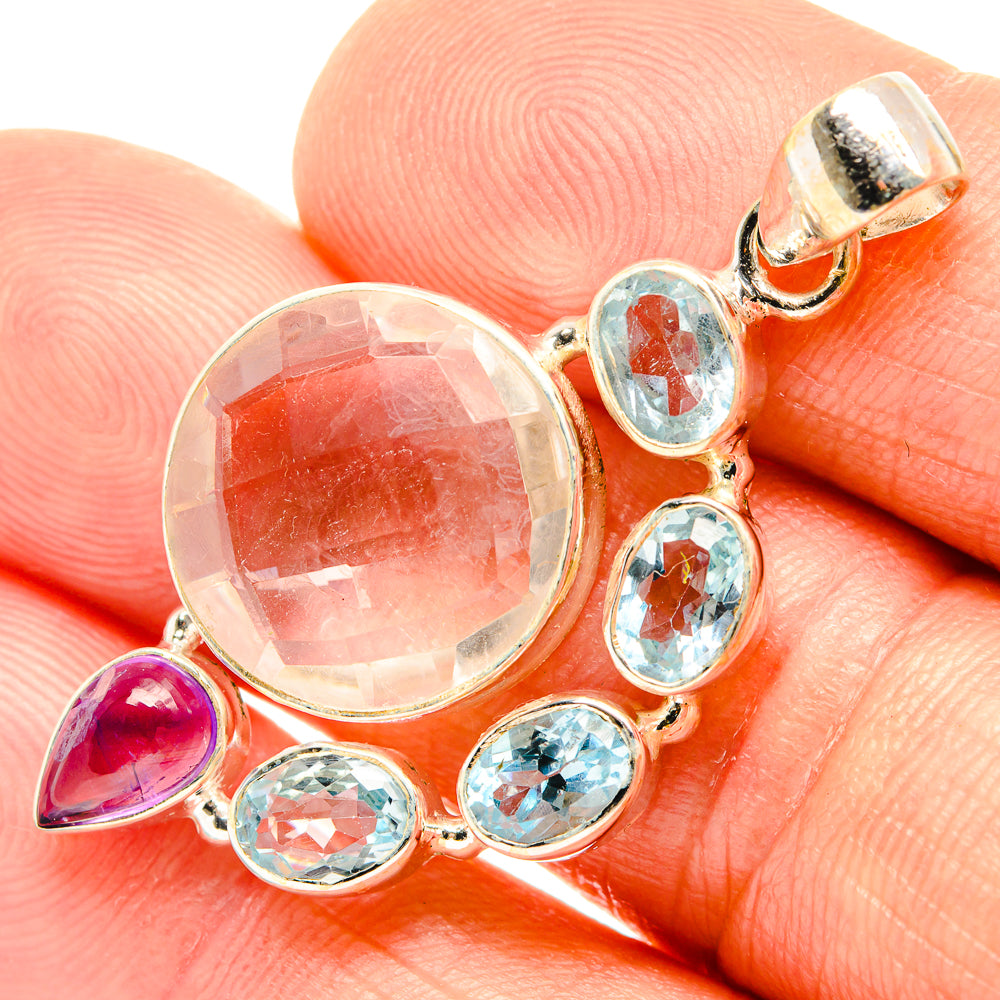 White Quartz Pendants handcrafted by Ana Silver Co - PD27212