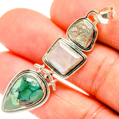 Tibetan Turquoise Pendants handcrafted by Ana Silver Co - PD27214