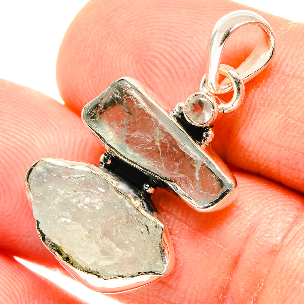 Aquamarine Pendants handcrafted by Ana Silver Co - PD27218
