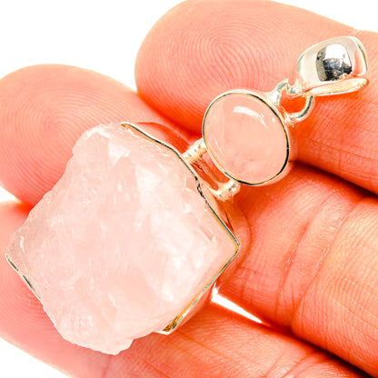 Rose Quartz Pendants handcrafted by Ana Silver Co - PD27220