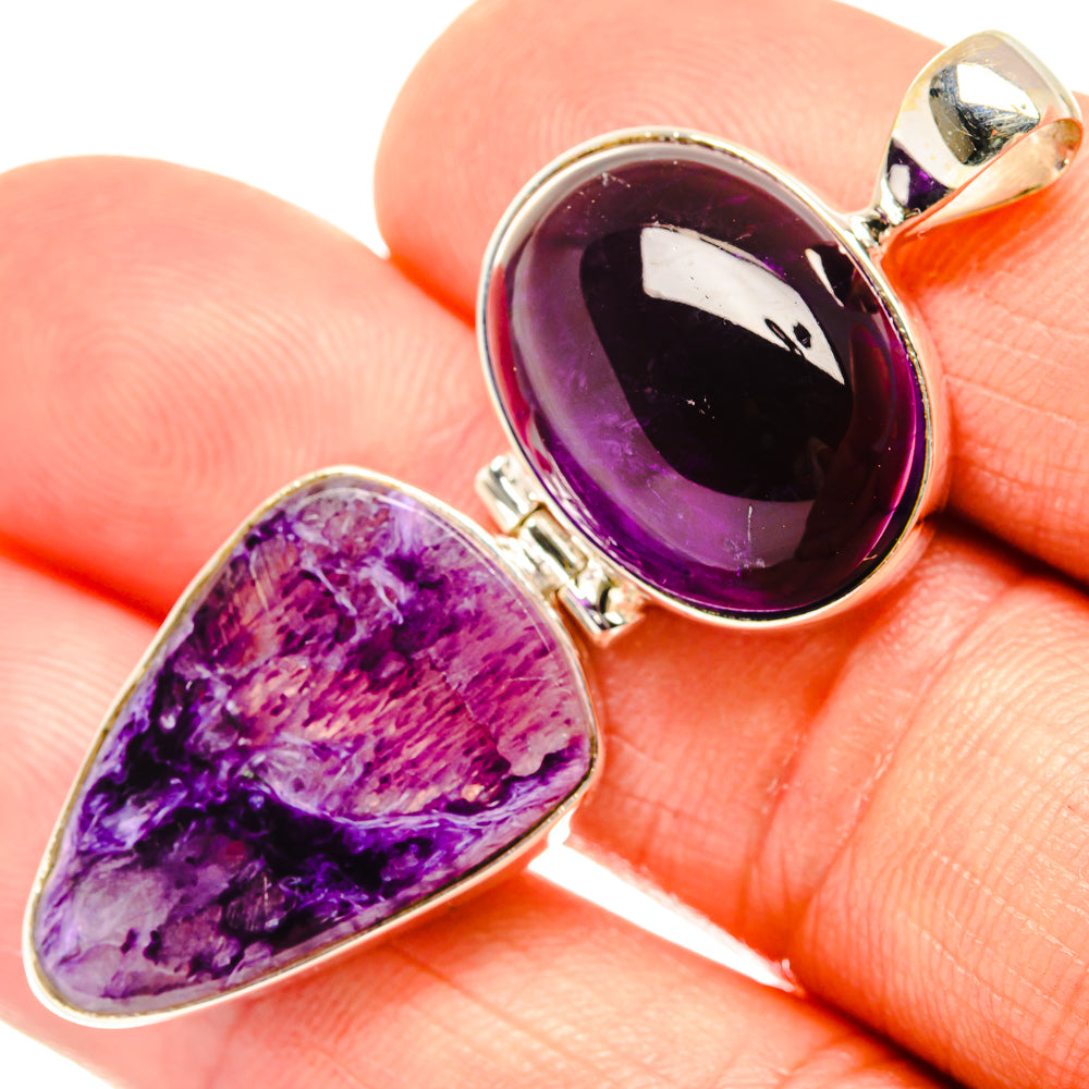 Charoite Pendants handcrafted by Ana Silver Co - PD27222