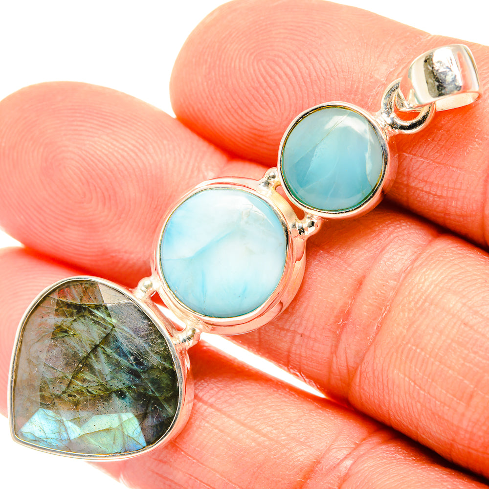 Labradorite Pendants handcrafted by Ana Silver Co - PD27228