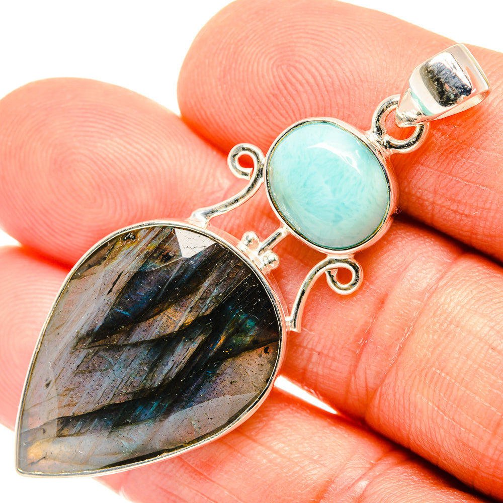 Labradorite Pendants handcrafted by Ana Silver Co - PD27229