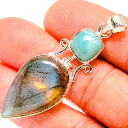 Labradorite Pendants handcrafted by Ana Silver Co - PD27230
