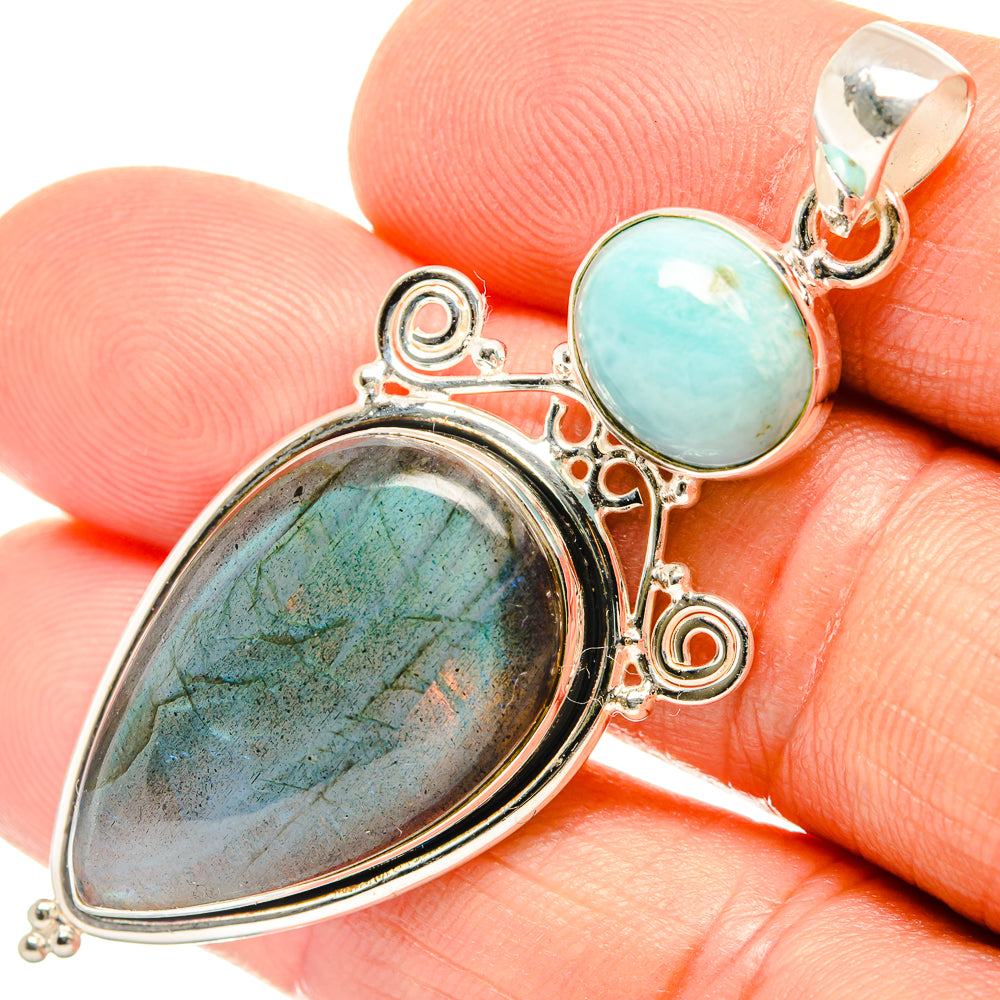Labradorite Pendants handcrafted by Ana Silver Co - PD27231