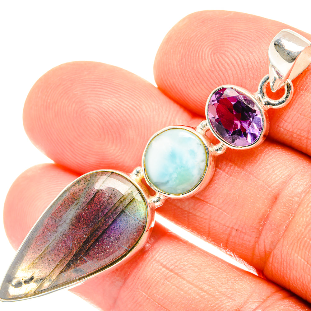 Labradorite Pendants handcrafted by Ana Silver Co - PD27232