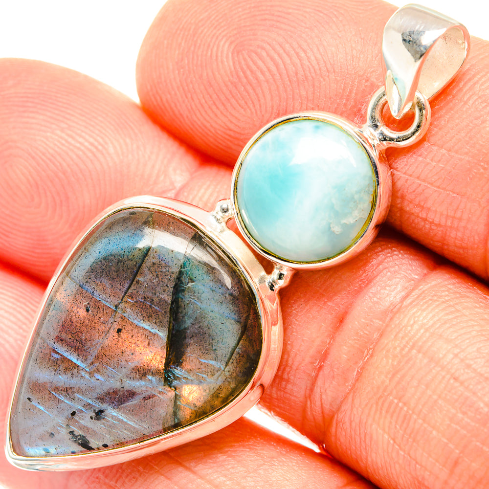 Labradorite Pendants handcrafted by Ana Silver Co - PD27233