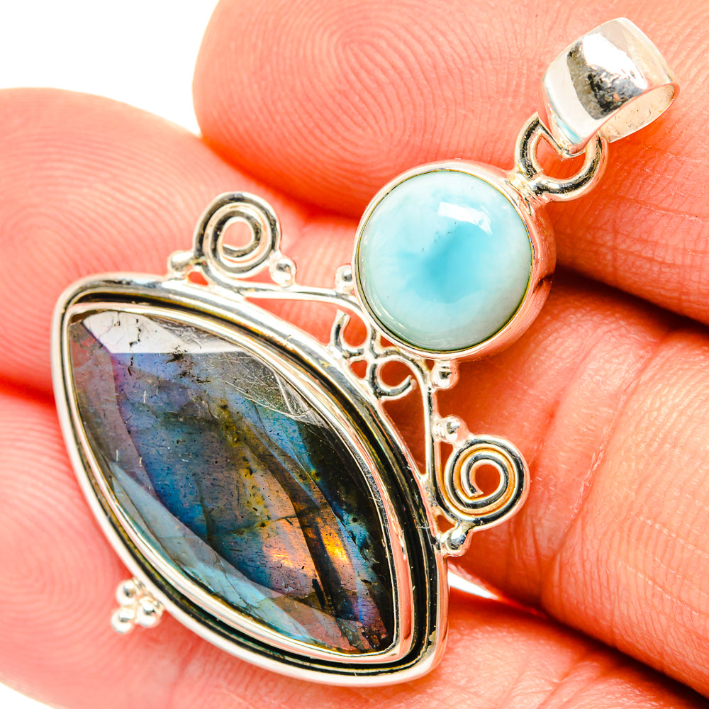 Labradorite Pendants handcrafted by Ana Silver Co - PD27235