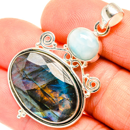 Labradorite Pendants handcrafted by Ana Silver Co - PD27237