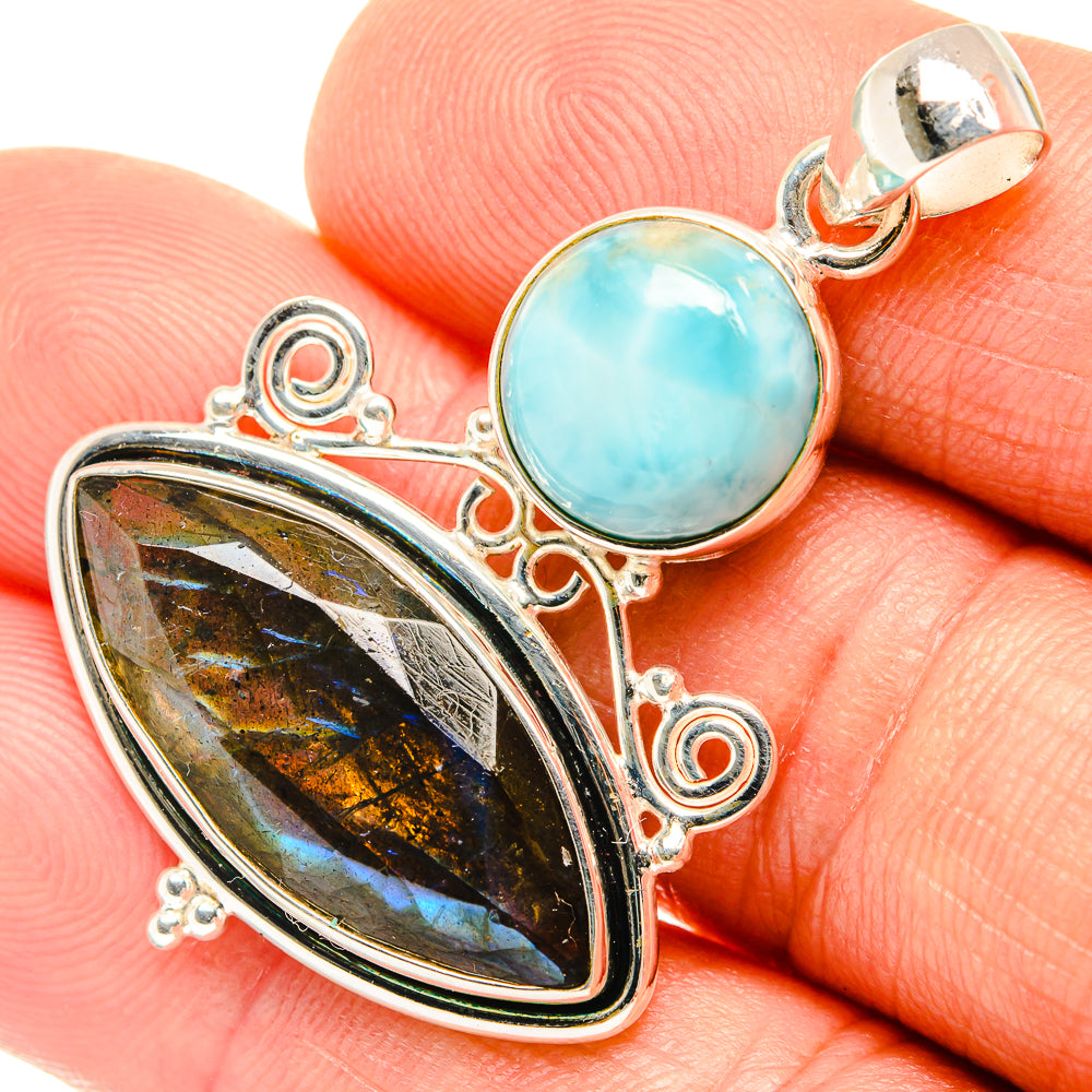Labradorite Pendants handcrafted by Ana Silver Co - PD27238