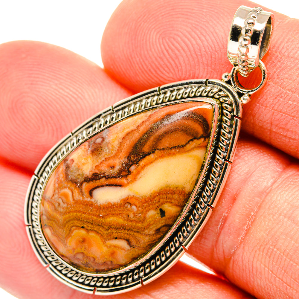 Crazy Lace Agate Pendants handcrafted by Ana Silver Co - PD27264