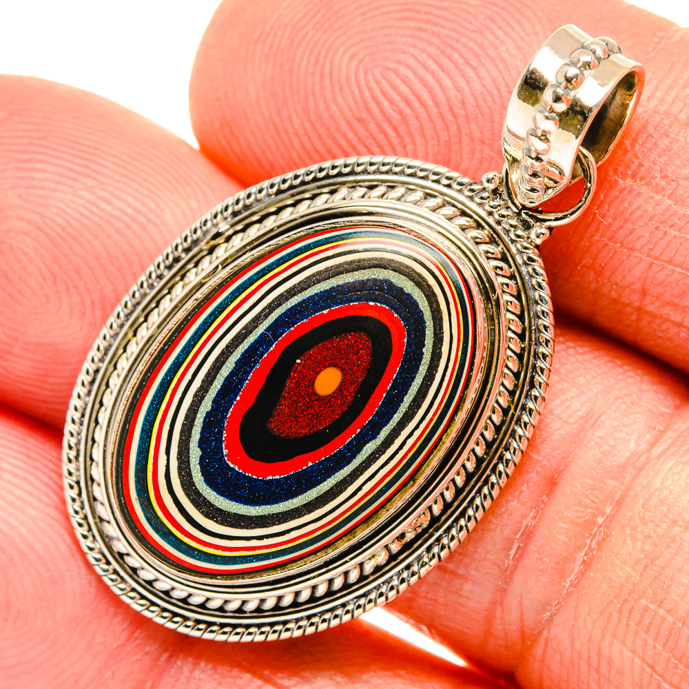 Fordite Pendants handcrafted by Ana Silver Co - PD27307