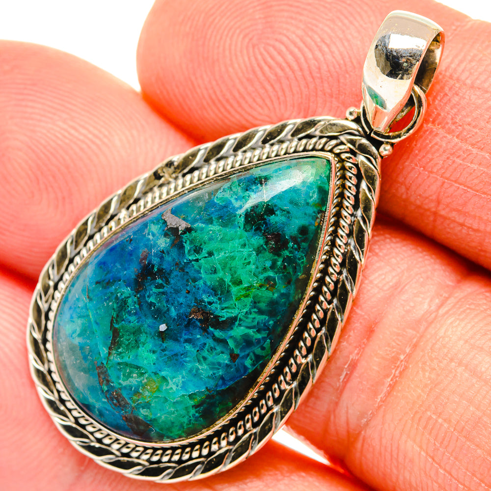 Chrysocolla Pendants handcrafted by Ana Silver Co - PD27312
