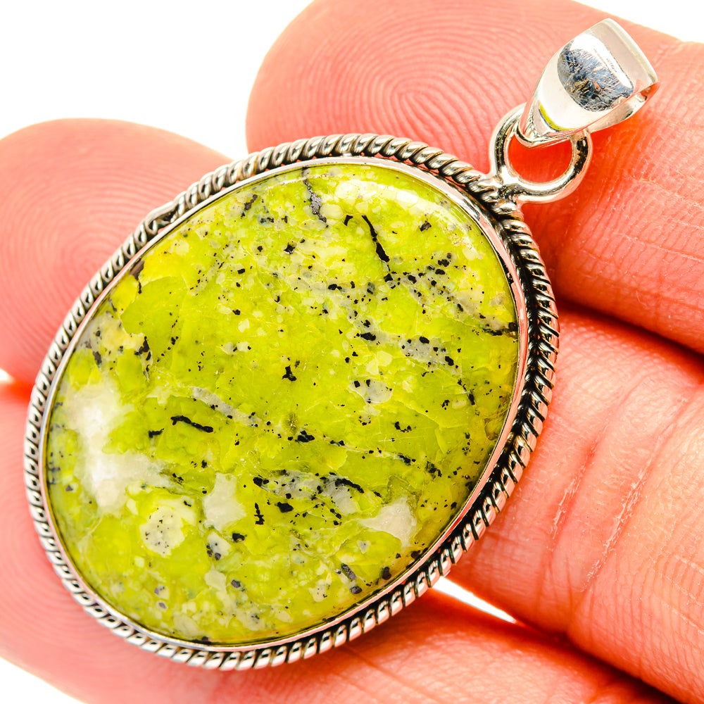 African Green Opal Pendants handcrafted by Ana Silver Co - PD27328