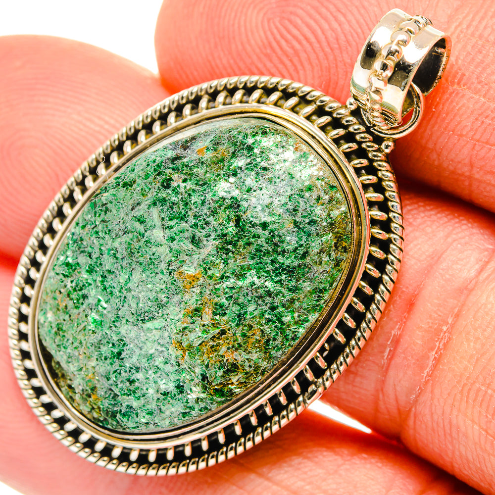 Green Fuchsite Pendants handcrafted by Ana Silver Co - PD27340