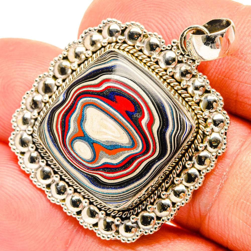 Fordite Pendants handcrafted by Ana Silver Co - PD27350