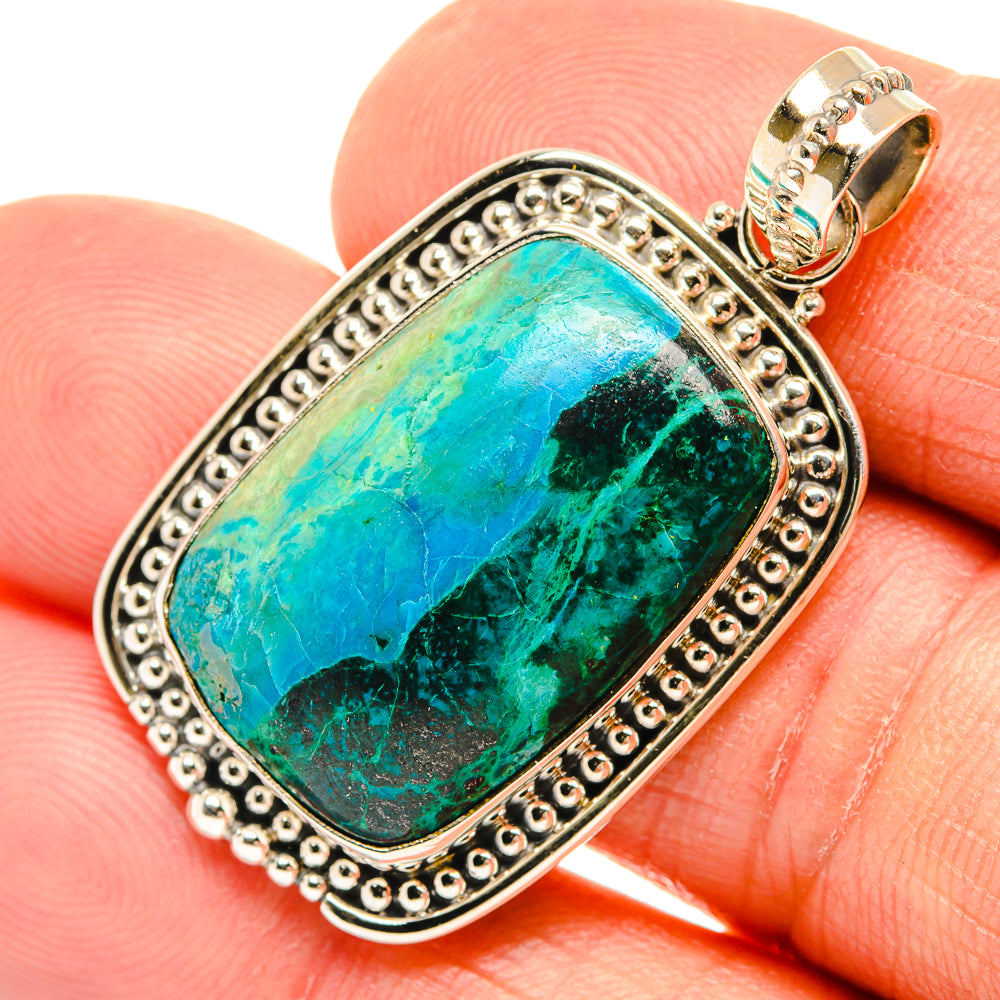 Chrysocolla Pendants handcrafted by Ana Silver Co - PD27353