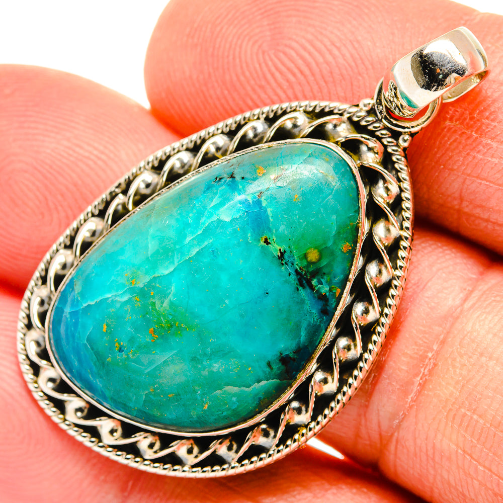 Chrysocolla Pendants handcrafted by Ana Silver Co - PD27354