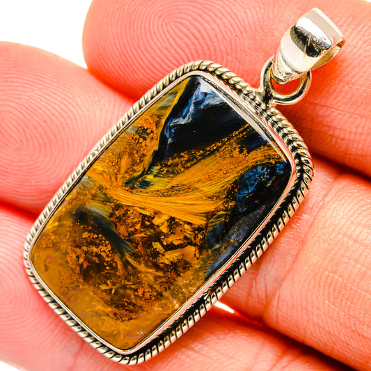 Golden Pietersite Pendants handcrafted by Ana Silver Co - PD27364
