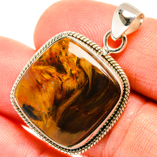 Golden Pietersite Pendants handcrafted by Ana Silver Co - PD27376