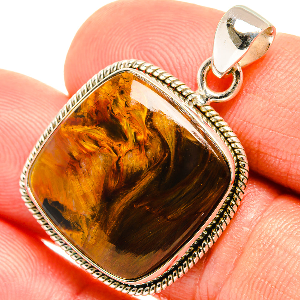 Golden Pietersite Pendants handcrafted by Ana Silver Co - PD27376