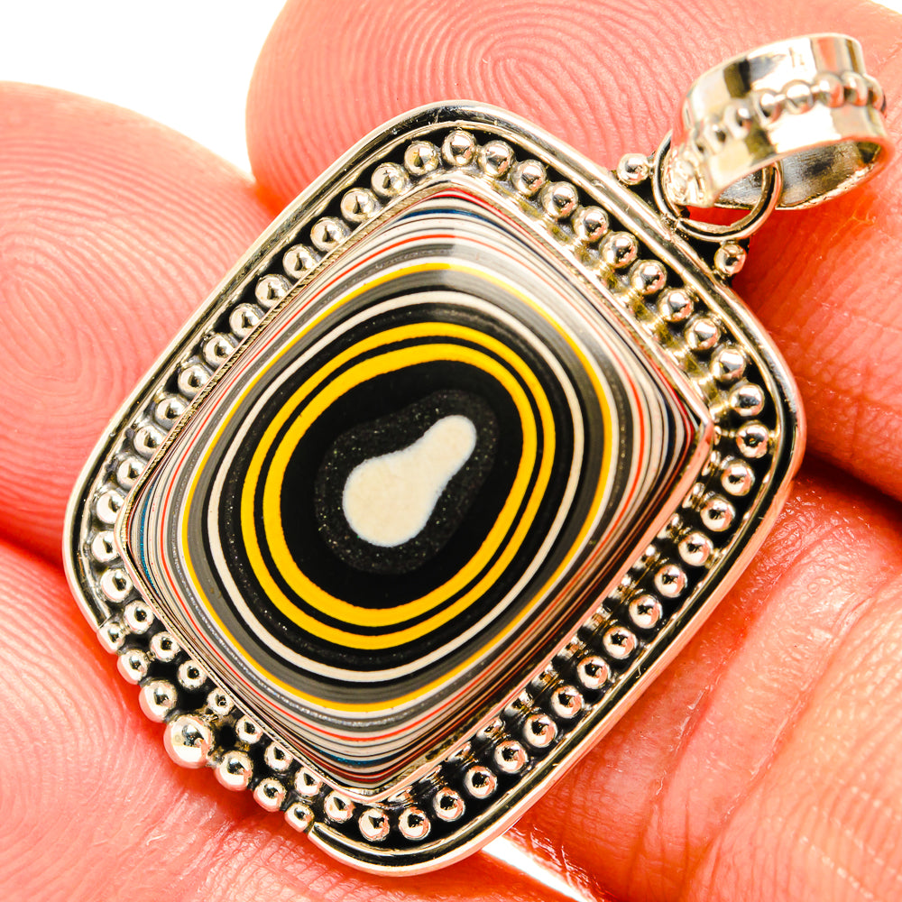 Fordite Pendants handcrafted by Ana Silver Co - PD27380