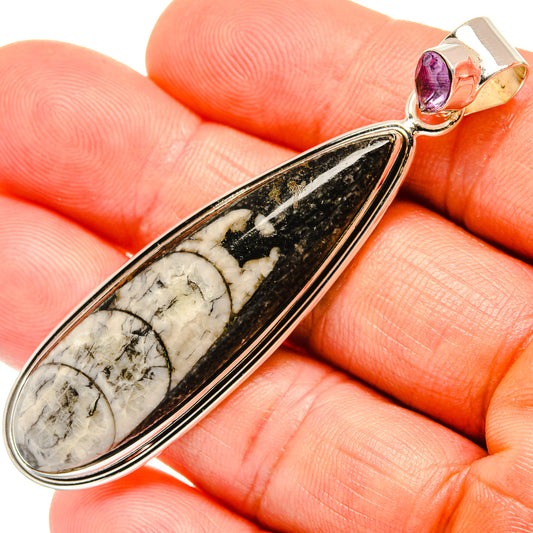 Orthoceras Fossil Pendants handcrafted by Ana Silver Co - PD27389