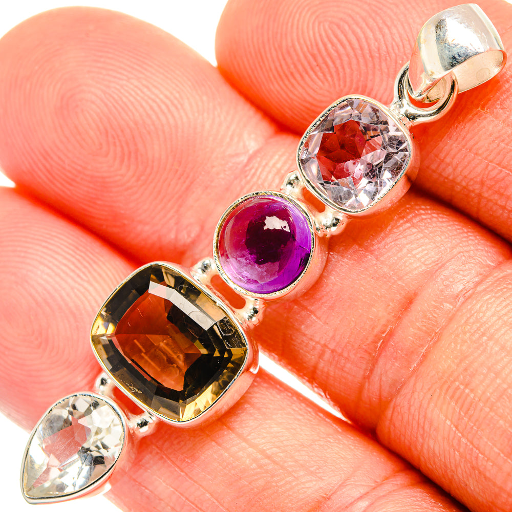 Smoky Quartz Pendants handcrafted by Ana Silver Co - PD27392