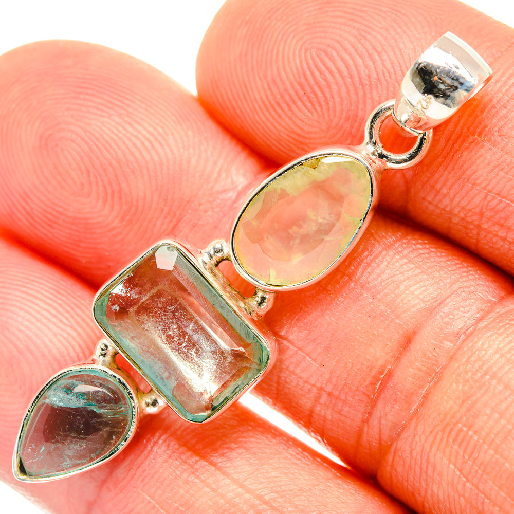 Aquamarine Pendants handcrafted by Ana Silver Co - PD27395