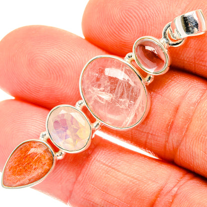 Rose Quartz Pendants handcrafted by Ana Silver Co - PD27397