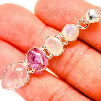 Rose Quartz Pendants handcrafted by Ana Silver Co - PD27399