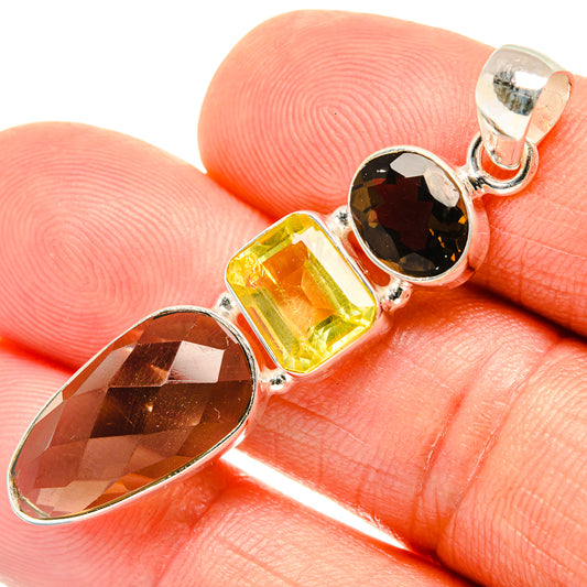Smoky Quartz Pendants handcrafted by Ana Silver Co - PD27407