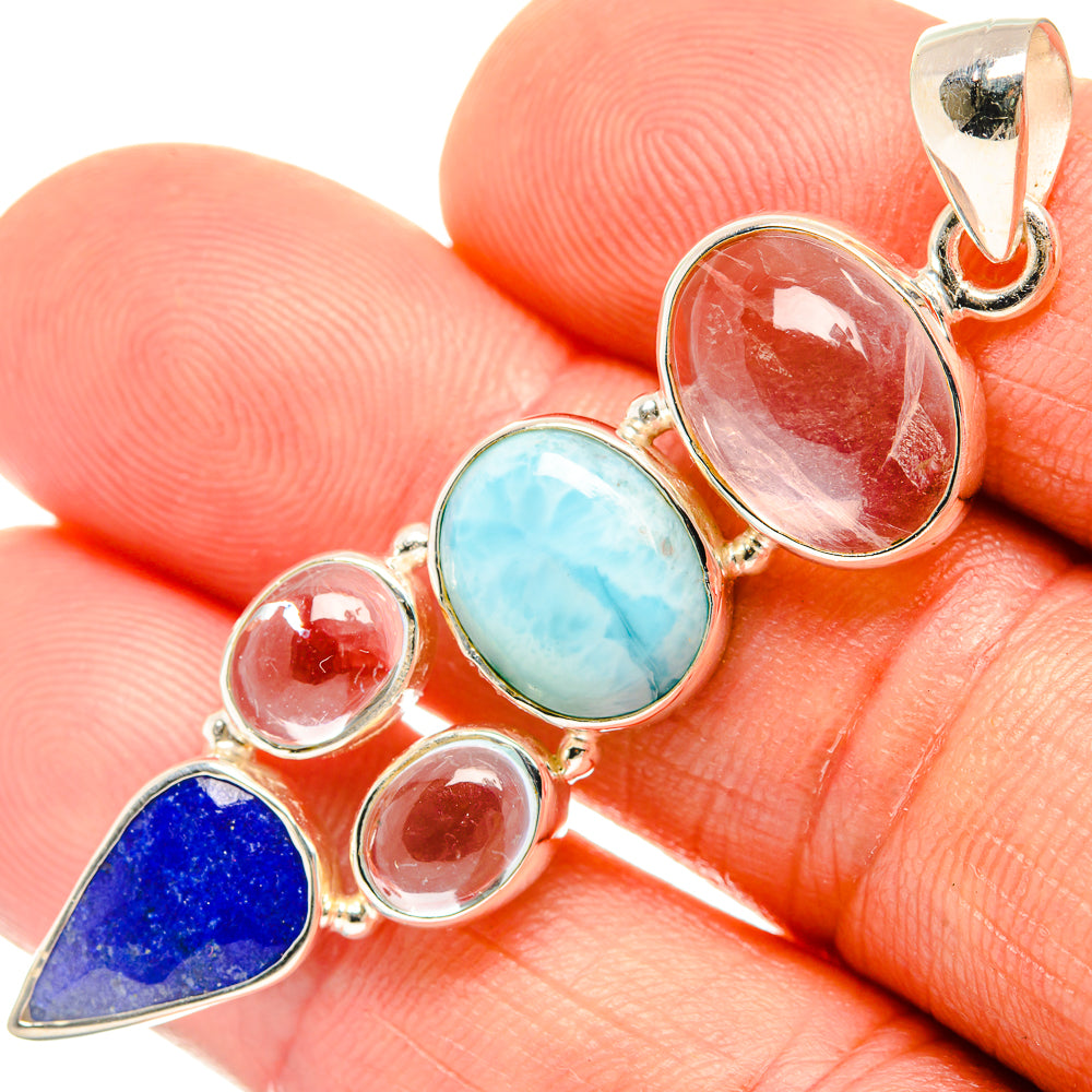 Rainbow Moonstone Pendants handcrafted by Ana Silver Co - PD27411