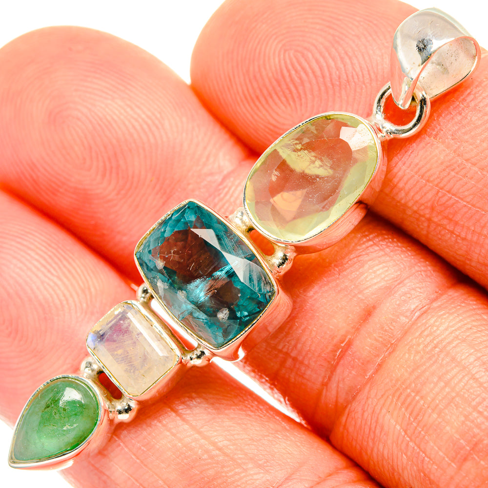 Prehnite Pendants handcrafted by Ana Silver Co - PD27422