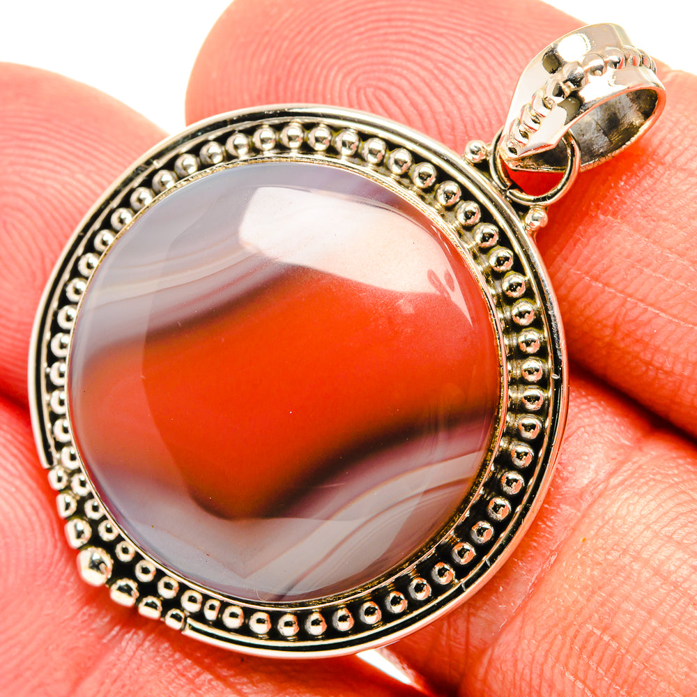 Botswana Agate Pendants handcrafted by Ana Silver Co - PD27428
