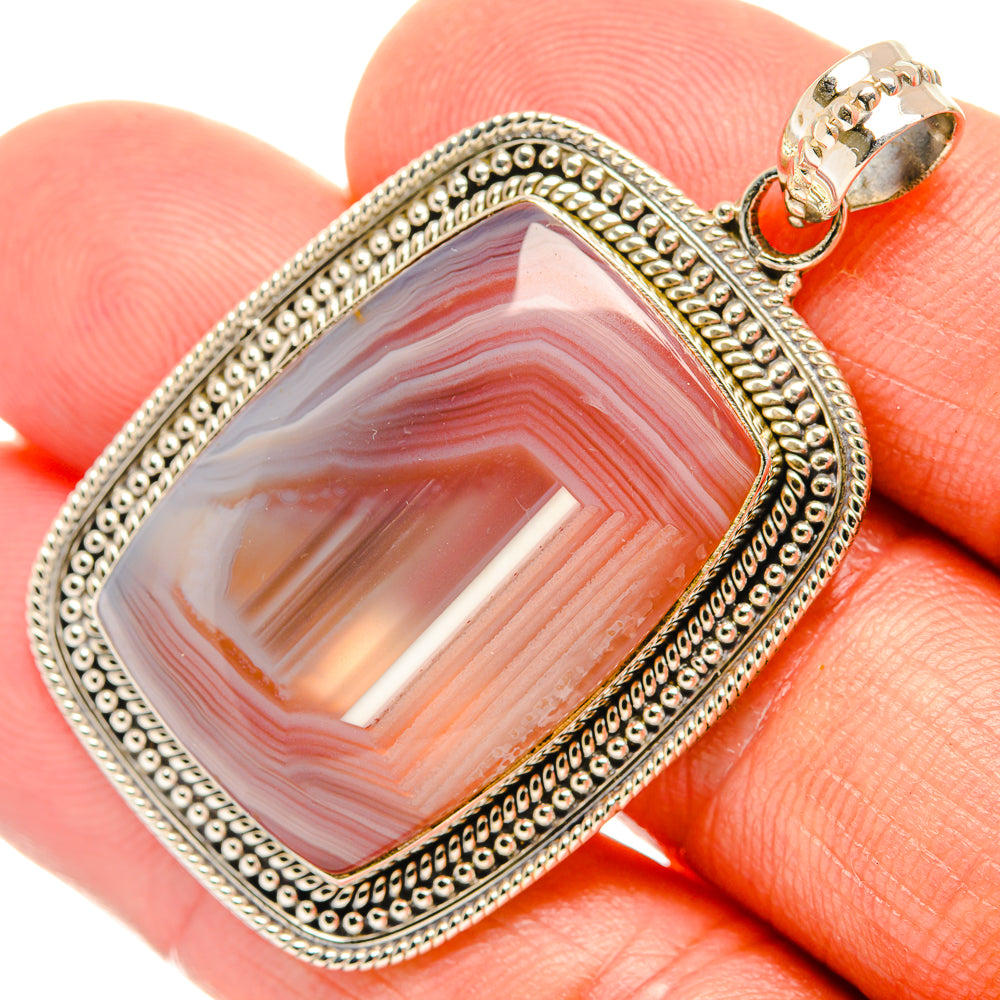 Botswana Agate Pendants handcrafted by Ana Silver Co - PD27439