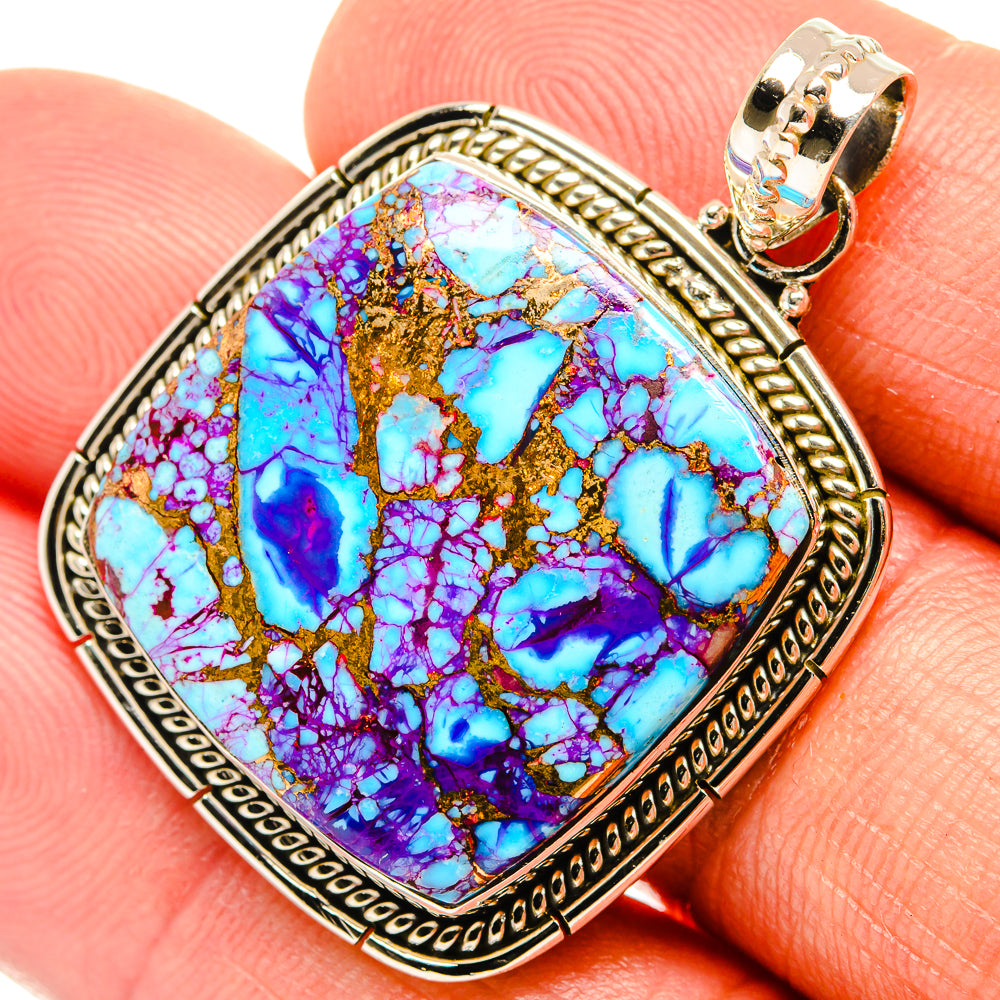 Purple Copper Composite Turquoise Pendants handcrafted by Ana Silver Co - PD27445