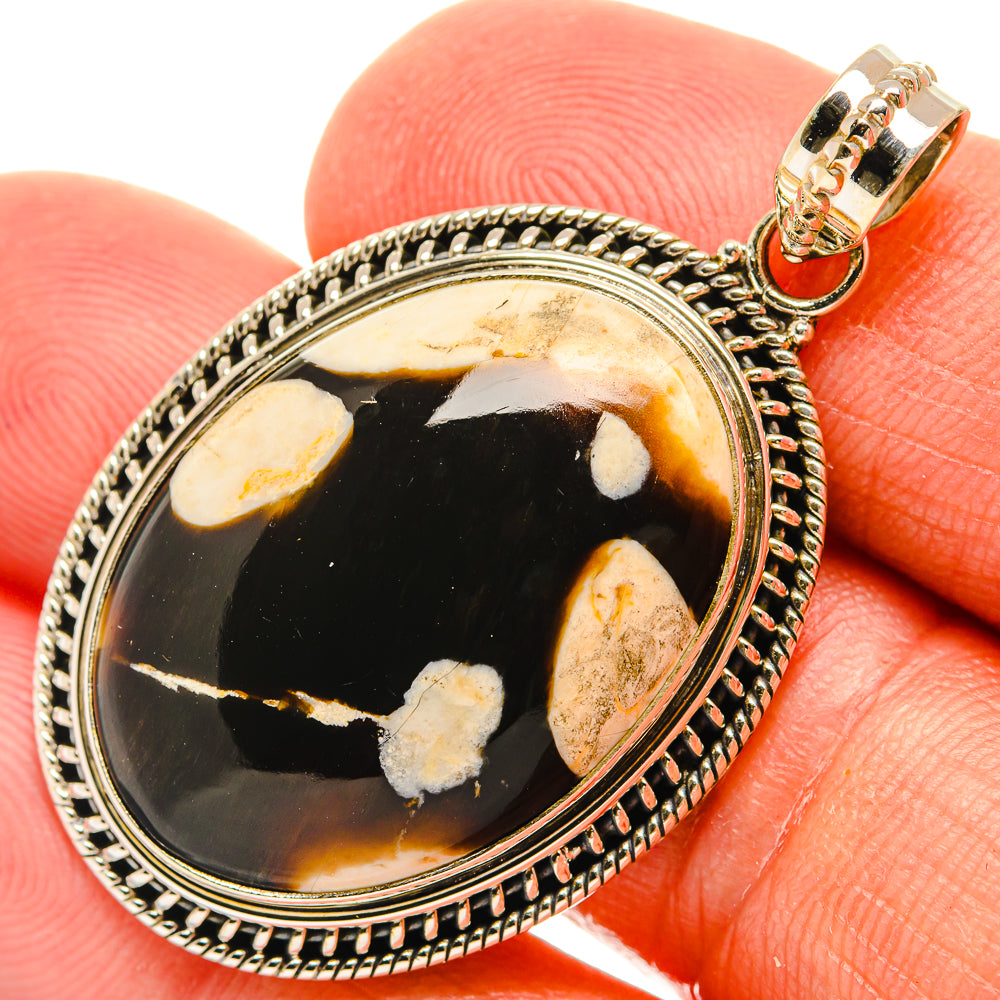 Peanut Wood Jasper Pendants handcrafted by Ana Silver Co - PD27463