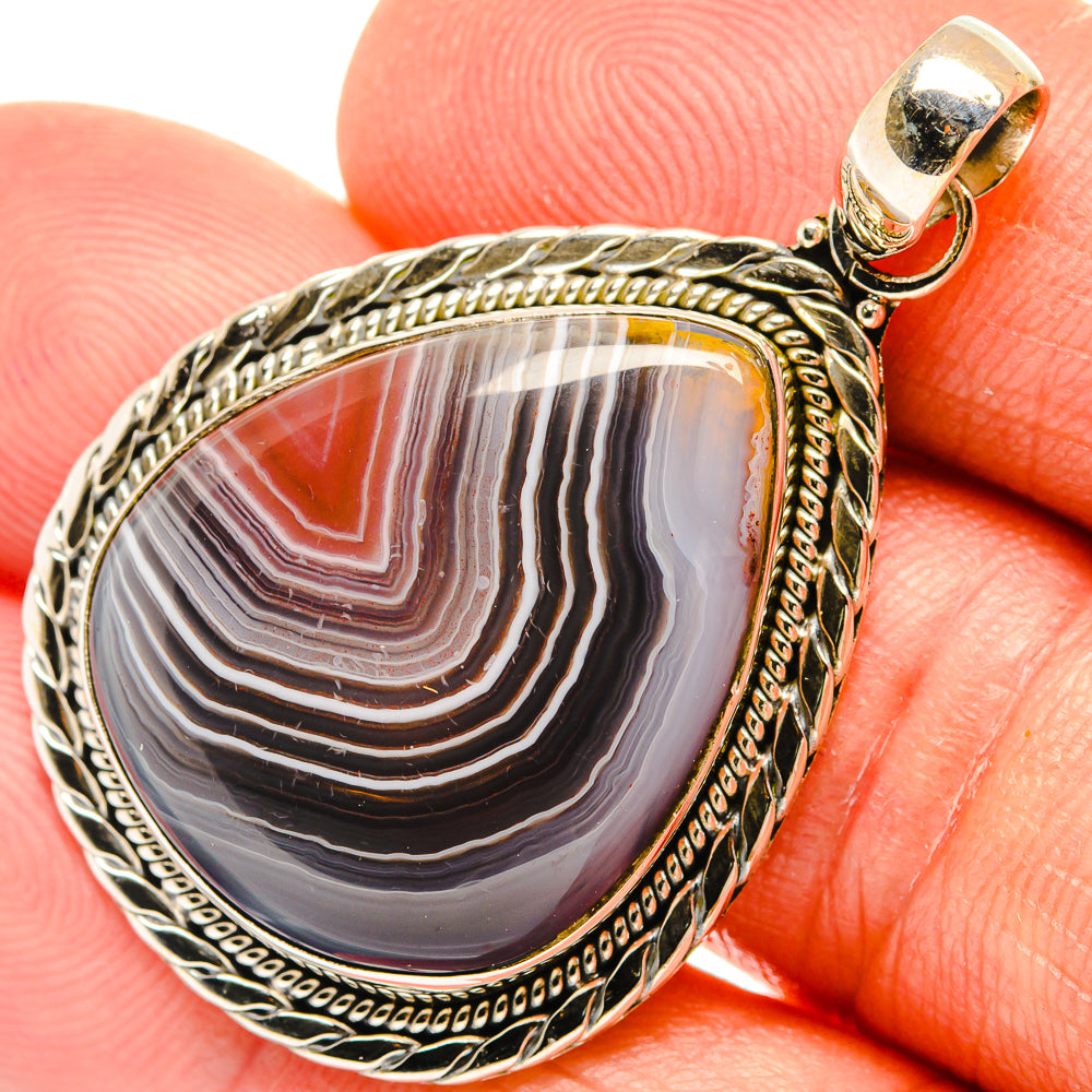 Botswana Agate Pendants handcrafted by Ana Silver Co - PD27464