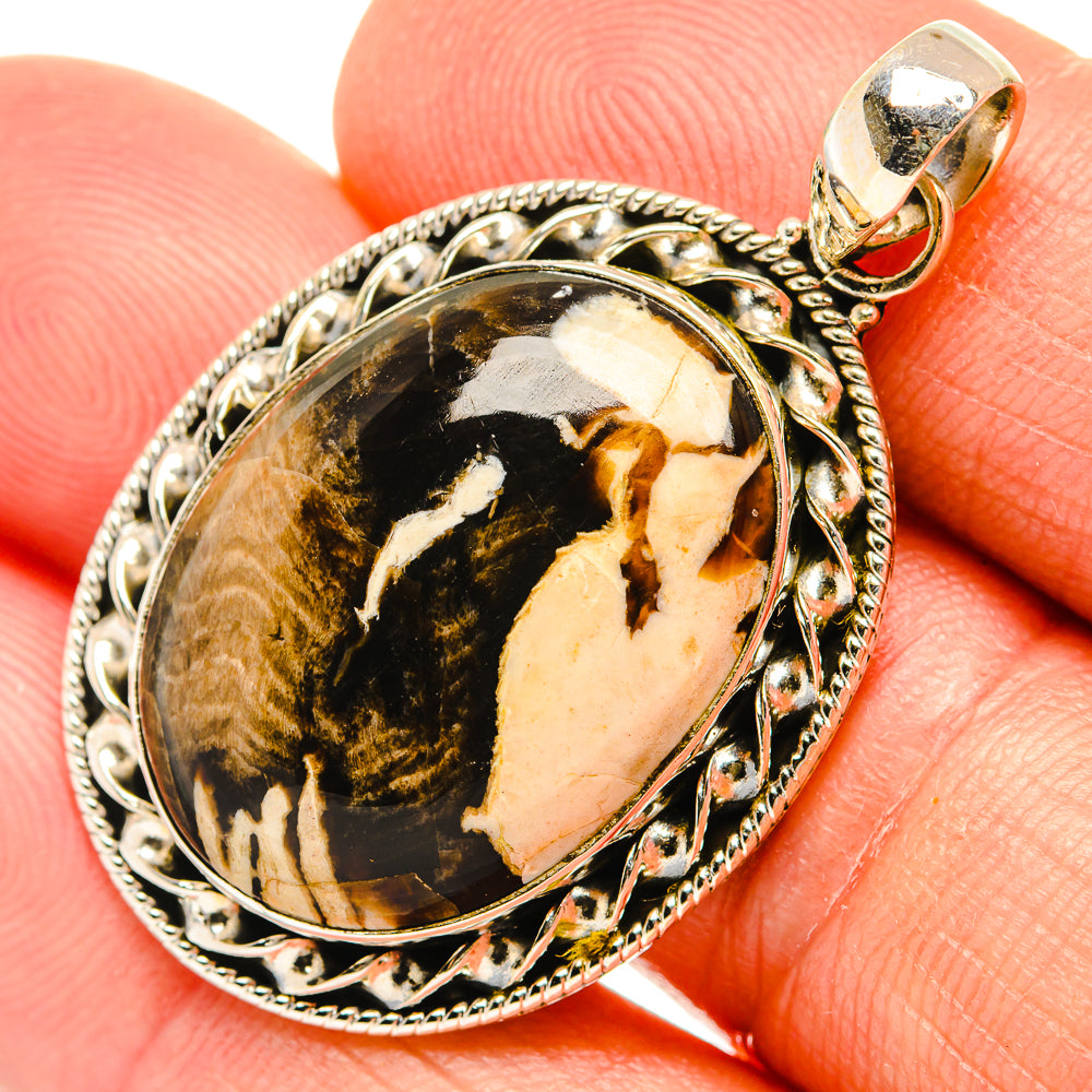 Peanut Wood Jasper Pendants handcrafted by Ana Silver Co - PD27477