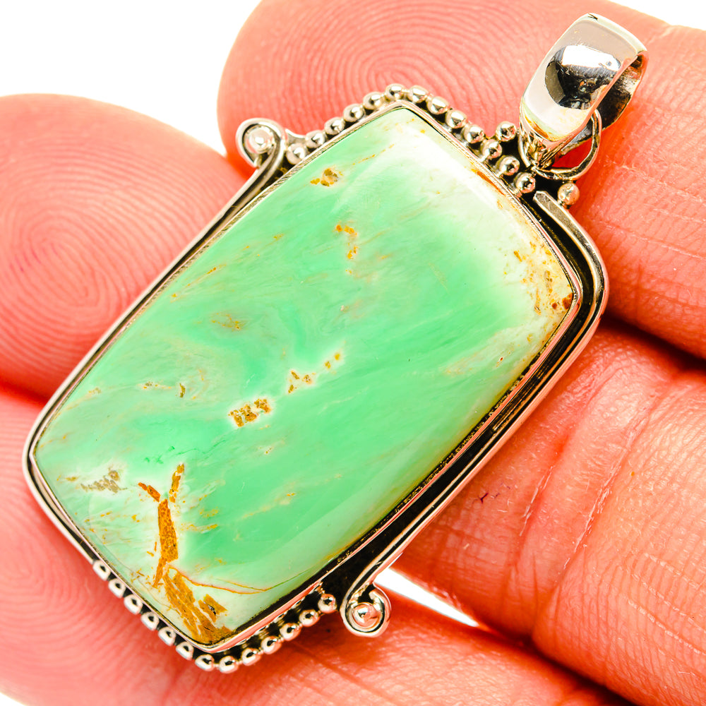 Lemon Chrysoprase Pendants handcrafted by Ana Silver Co - PD27481