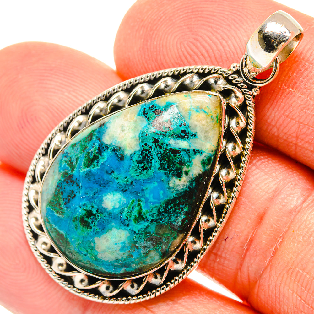 Chrysocolla Pendants handcrafted by Ana Silver Co - PD27483