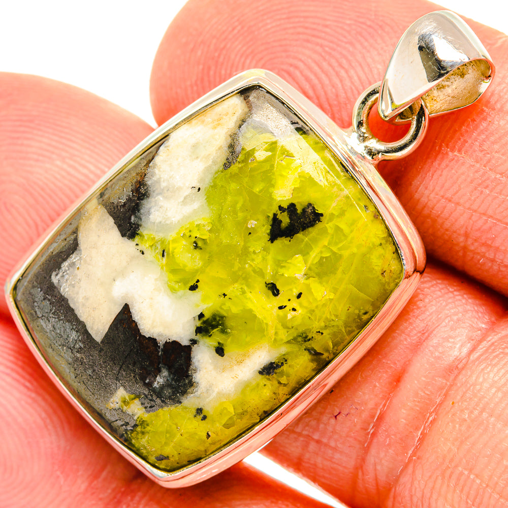 African Green Opal Pendants handcrafted by Ana Silver Co - PD27487