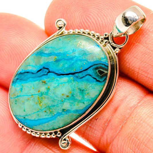 Chrysocolla Pendants handcrafted by Ana Silver Co - PD27493